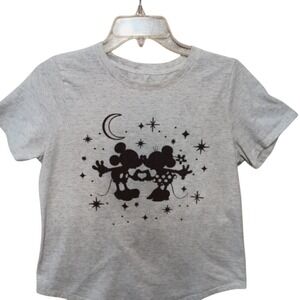 Disney Mickey & Minnie T-Shirt Gray Medium Mad Engine Graphic‎ Tee Wear Med B11